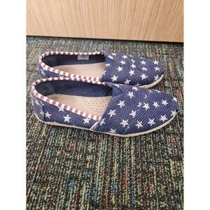 Toms Women's Slip-on Shoes American Flag Design Size 7.5